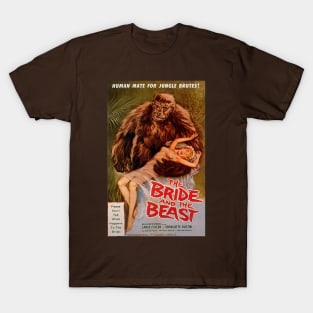 Classic Horror Movie Poster - The Bride and the Beast T-Shirt